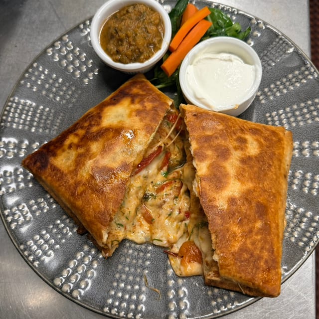 Crab and Chipotle Quesadilla.